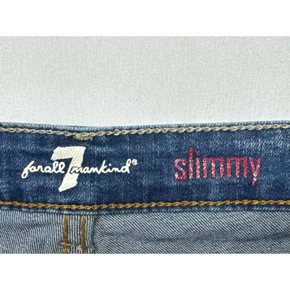 7 For All Mankind Youth Boys Slimmy‎ Straight Blue Jeans - Size 16 (29x30)
